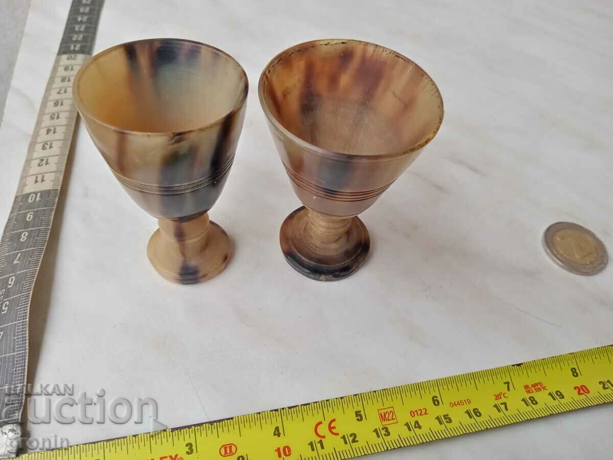 Horn cups, horn cups, handmade