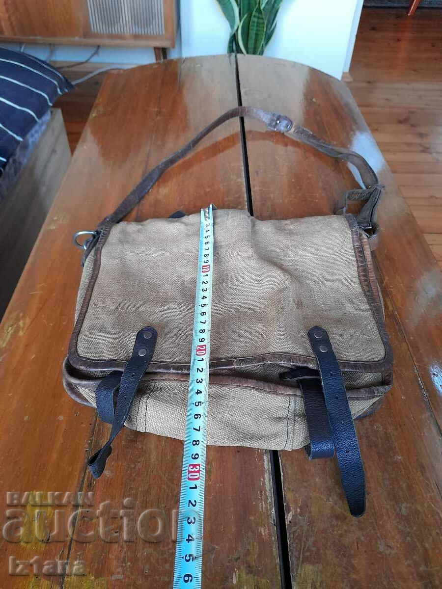 Auction  Old canvas bag