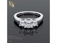 Inel de aur nou cu diamante naturale de 1,00 ct