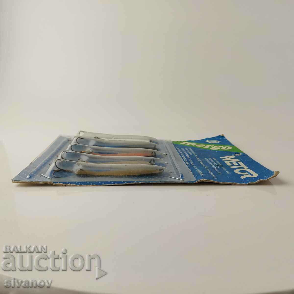 Old Set of 5 Mergo Metor Fishing Lures New #5664 with price 24.99 BGN | € 12.78 Old Set of 5 Mergo Metor Fishing Lures New #5664 with price 24.99 BGN | € 12.78