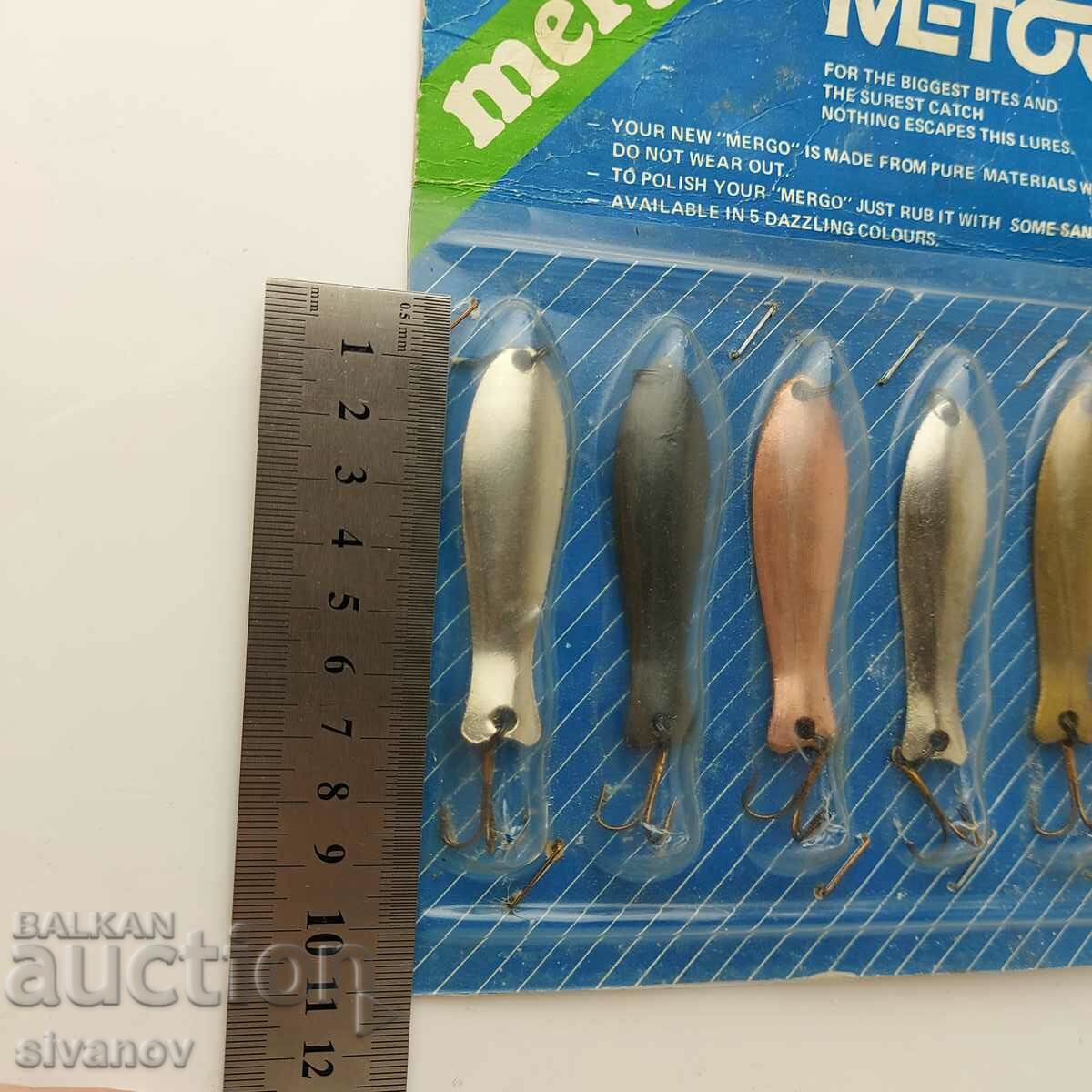 Old Set of 5 Mergo Metor Fishing Lures New #5664 - 6 Old Set of 5 Mergo Metor Fishing Lures New #5664 - 6