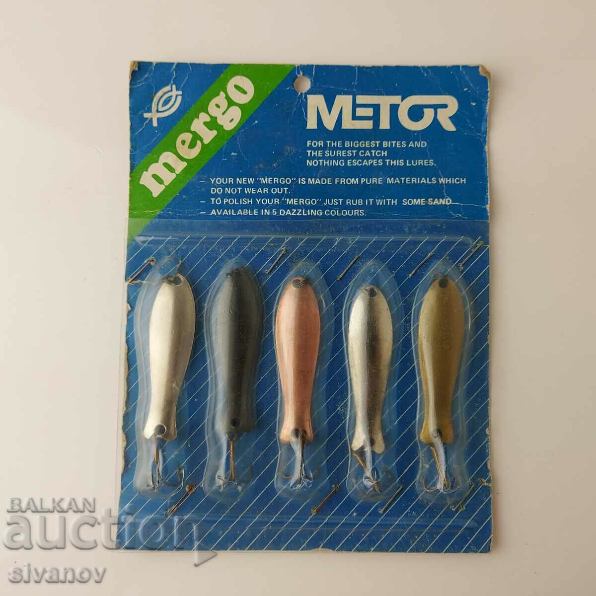 Old Set of 5 Mergo Metor Fishing Lures New #5664