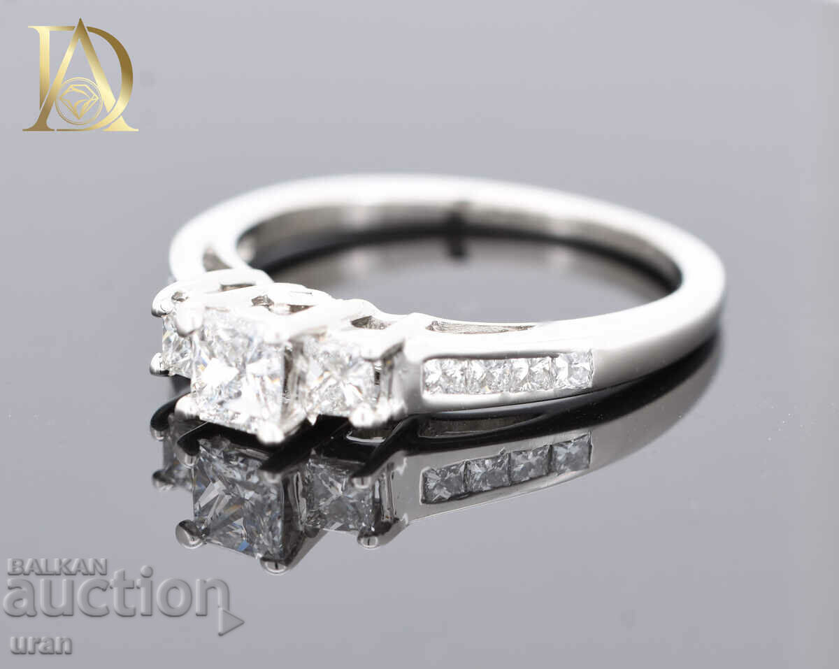 Auction New Gold Ring with 0.91ct Natural Diamonds Auction New Gold Ring with 0.91ct Natural Diamonds