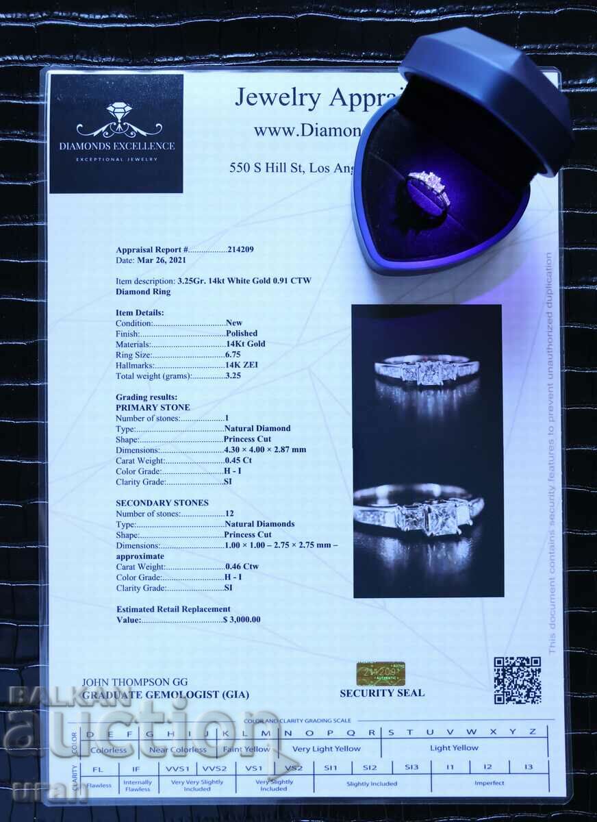 New Gold Ring with 0.91ct Natural Diamonds - 6 New Gold Ring with 0.91ct Natural Diamonds - 6