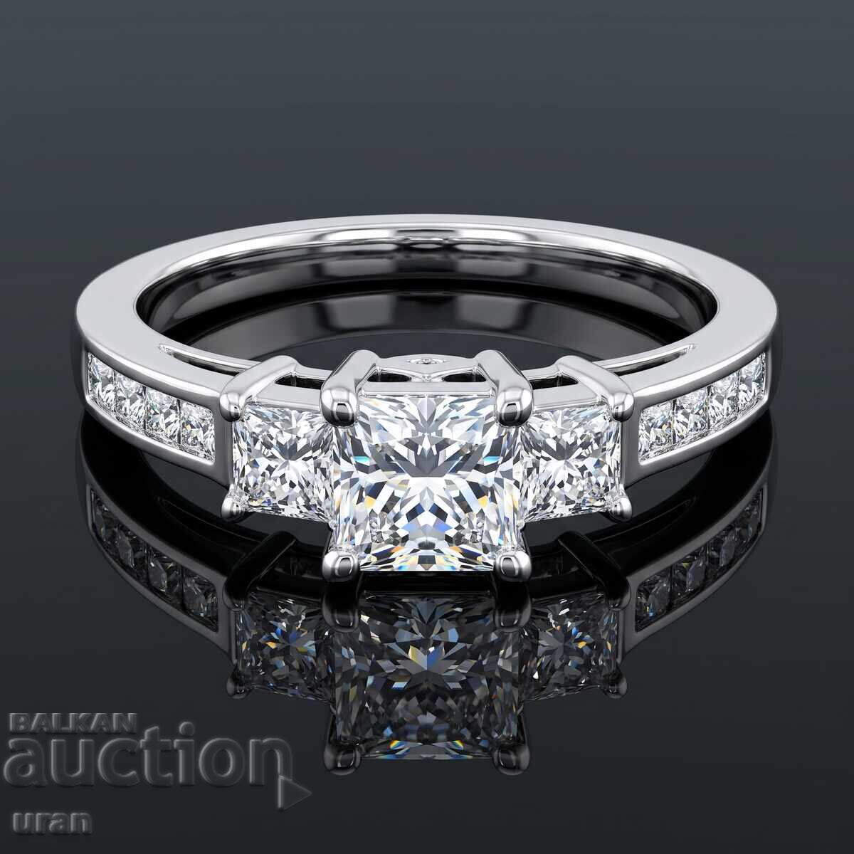 New Gold Ring with 0.91ct Natural Diamonds