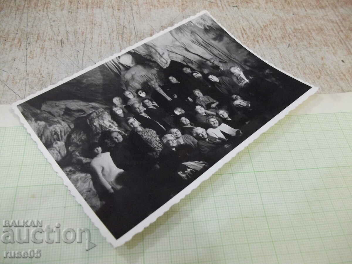 Auction Old photo of a group on a trip to the cave Auction Old photo of a group on a trip to the cave
