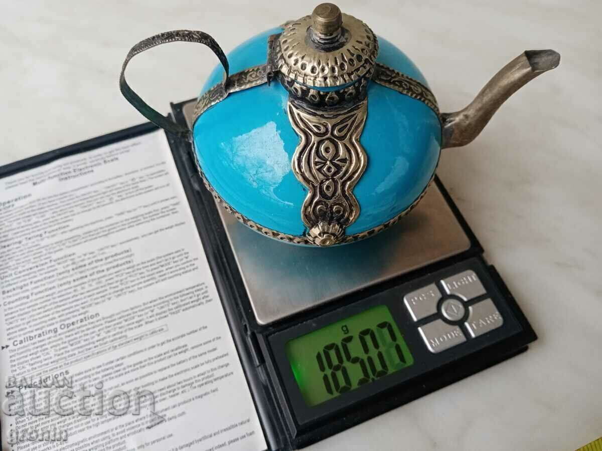 Clay, metal, teapot, Morocco, ceramic, Marrakesh, - 5 Clay, metal, teapot, Morocco, ceramic, Marrakesh, - 5