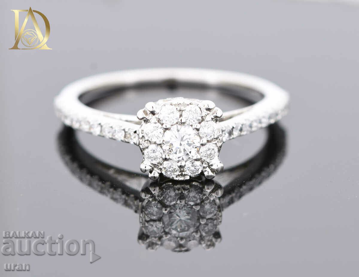 New Gold Ring with 0.55ct Natural Diamonds