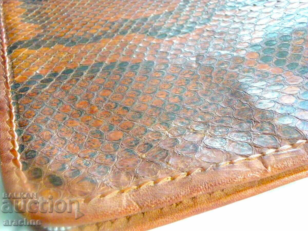 Auction  Burmese python leather file folder