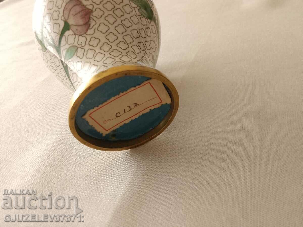 Cloisonne copper vase - cloisonne, cellular enamel. with price 90.00 BGN | € 46.02