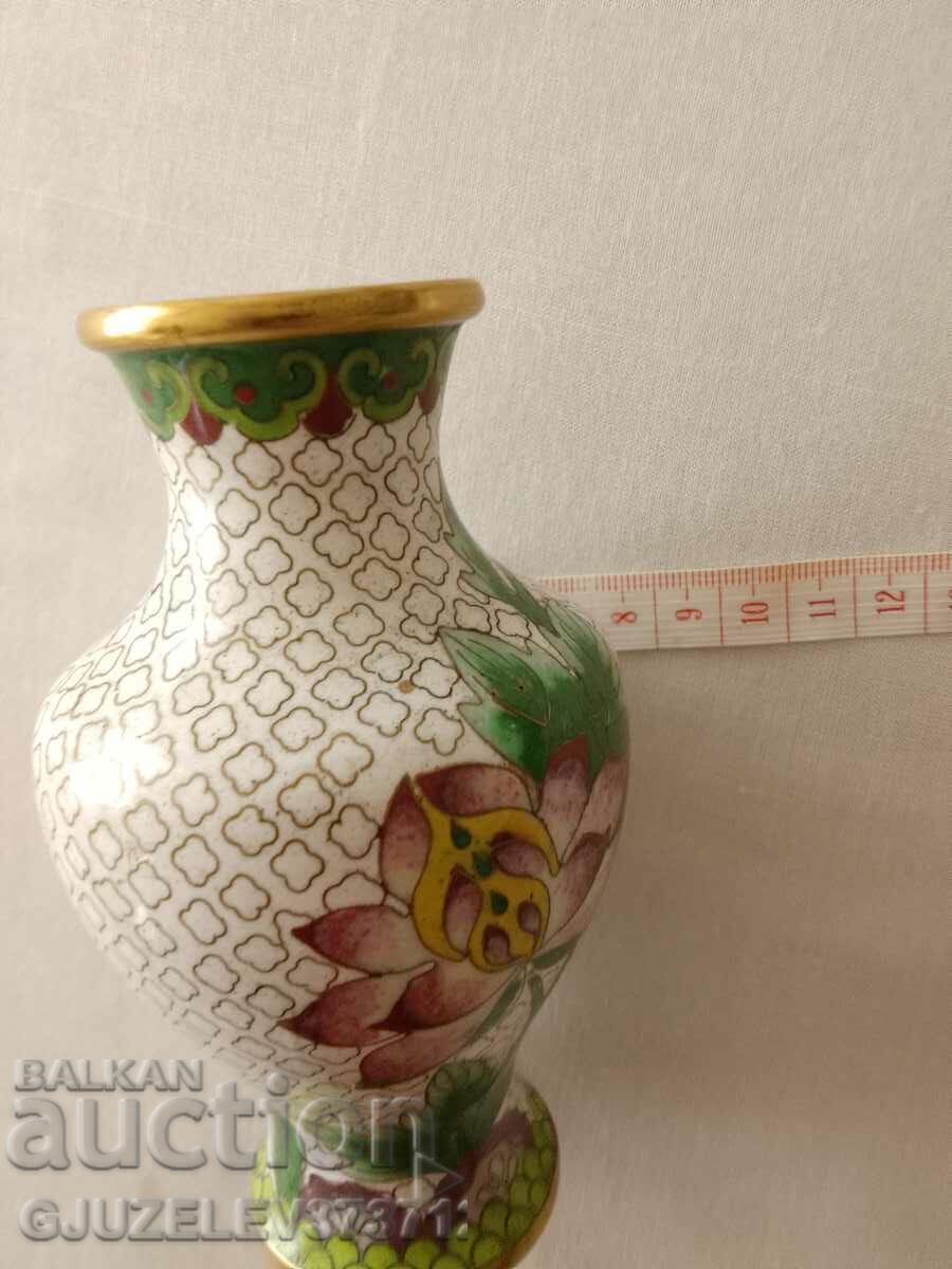 Auction  Cloisonne copper vase - cloisonne, cellular enamel.