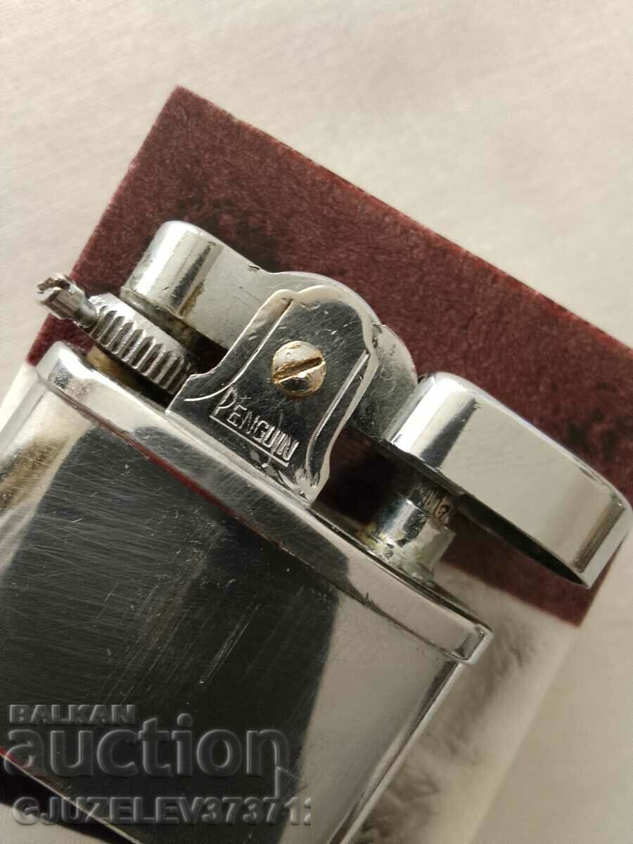 Collector rare gas table lighter PENGUIN, Winter, k - 7