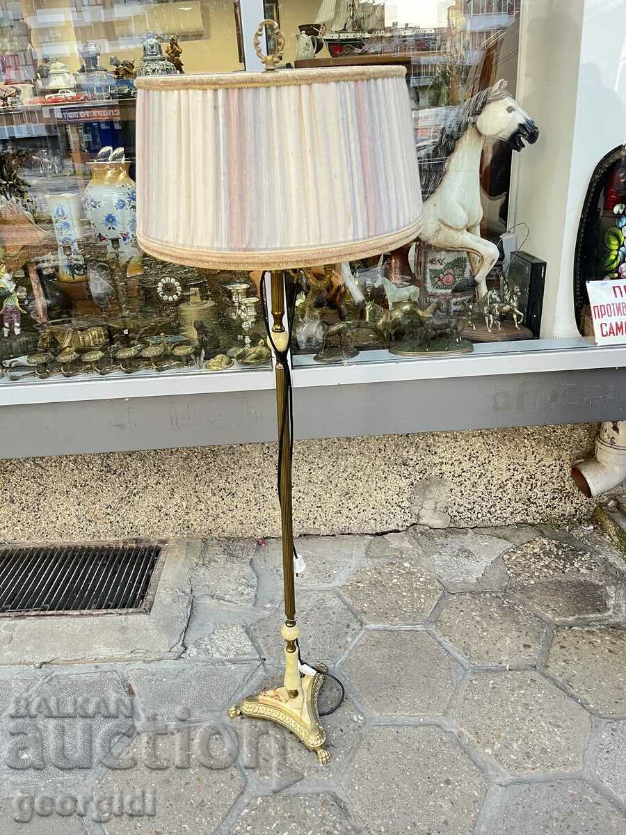 Vintage bronze and marble floor lamp. #6024