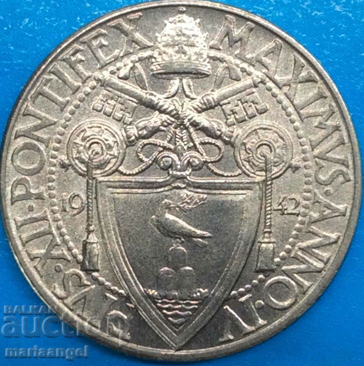 20 Centesimi 1942 Vatican Pius XII 1939-1958