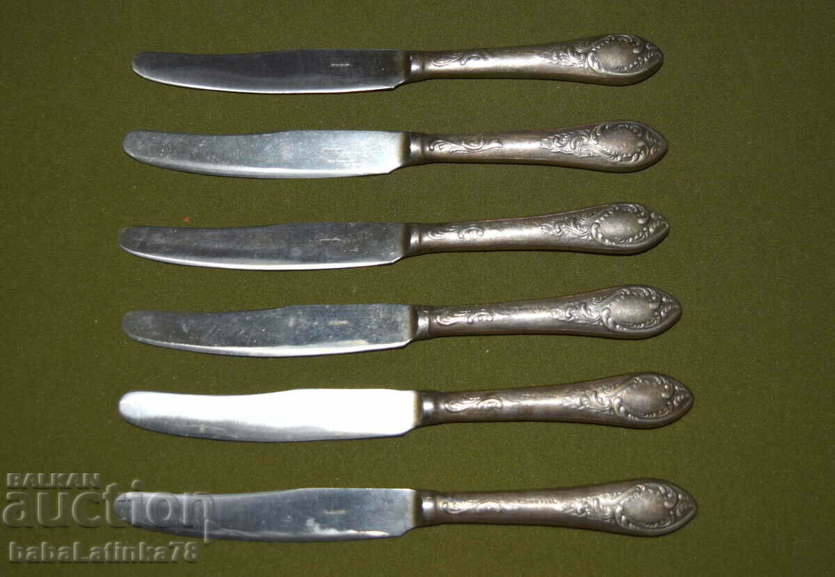 Set of six large knives