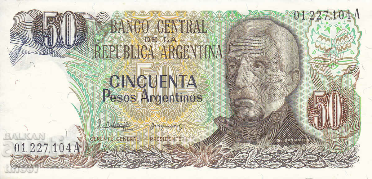 tino37- ARGENTINA - 50 PESOS - 1983/85 - UNC cu preț € 1.00 | 1.96 BGN