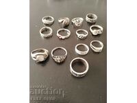 LOT 13 SILVER RINGS