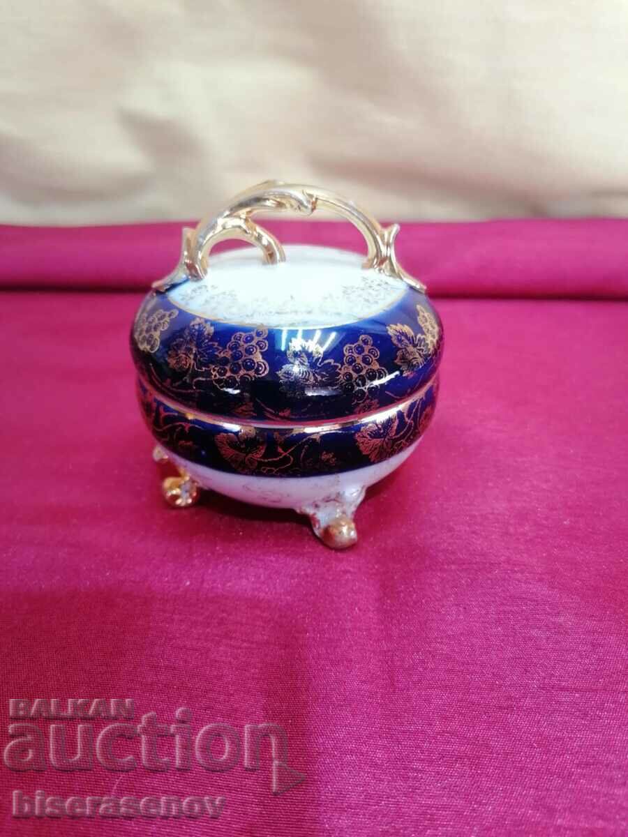 Ornate porcelain box/sugar bowl