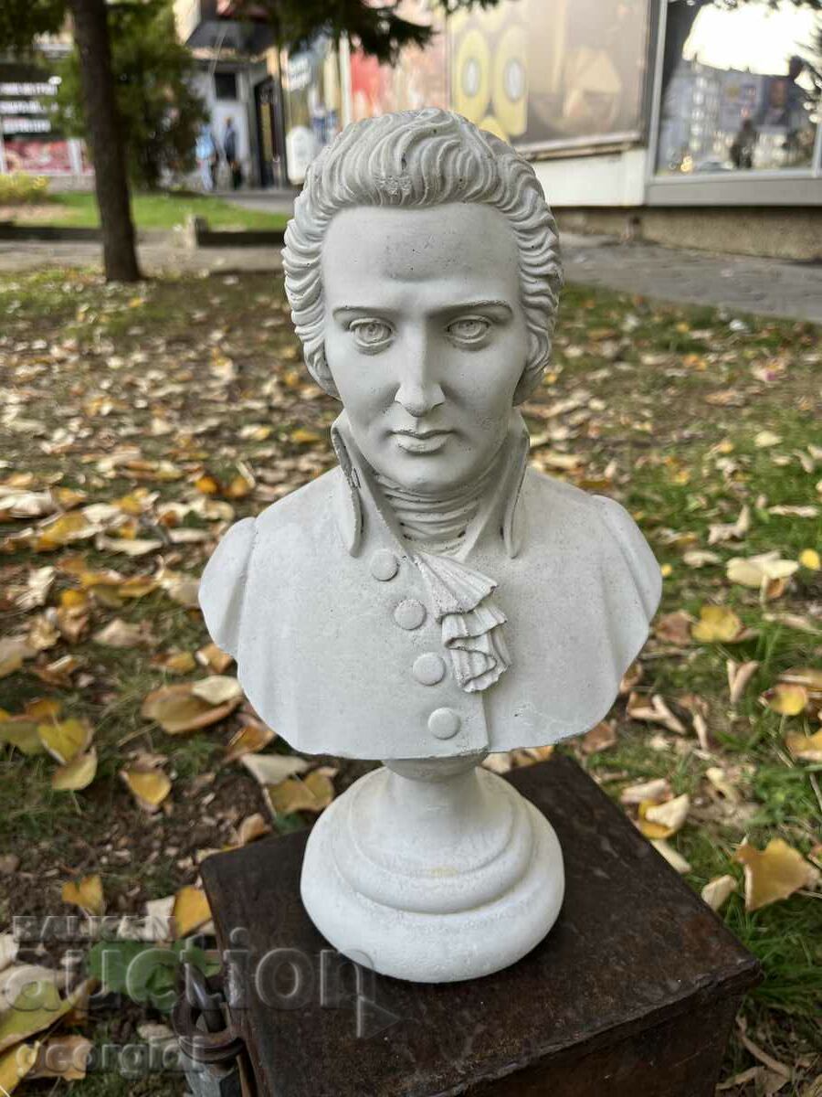 Bust din ipsos al lui Wolfgang Amadeus Mozart. #6037