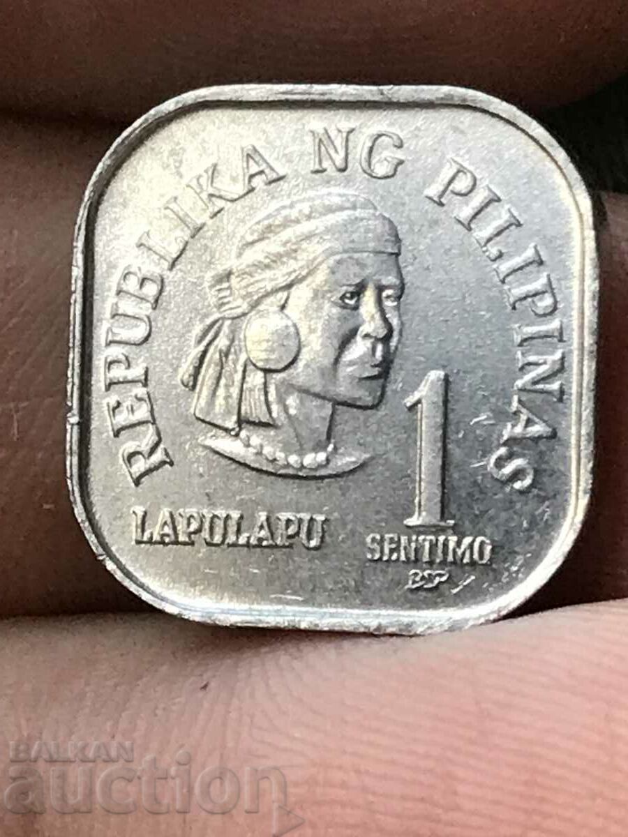 Filipine 1 centimo 1979 Monedă pătrată din aluminiu UNC