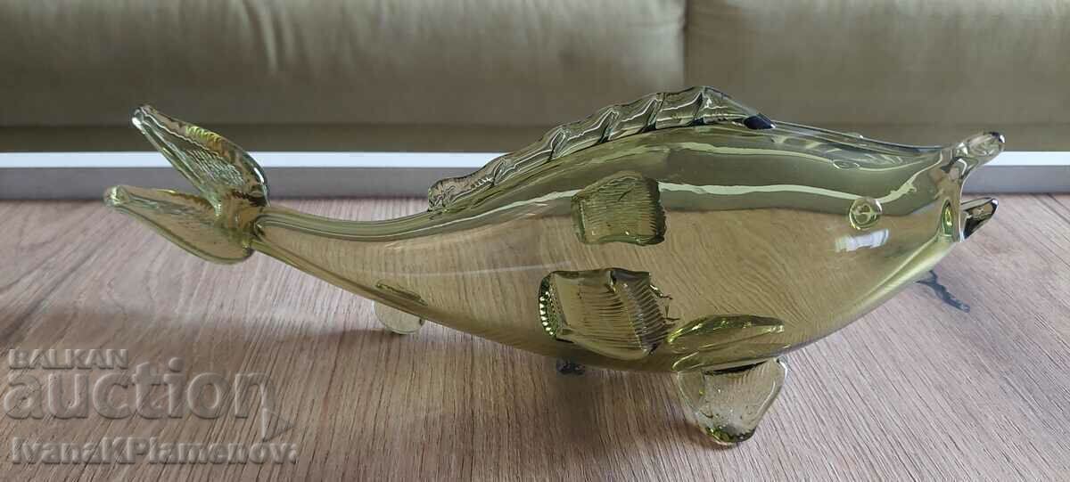 Figurină de pește din sticlă pentru colecționari Figurină de pește din sticlă pentru colecționari