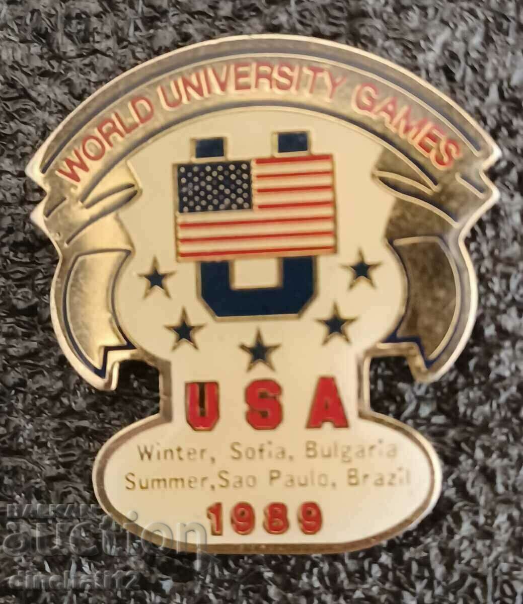 WORLD UNIVERSITY GAMES 1989. USA. Sofia Sao Paulo with price 12.90 BGN | € 6.60 WORLD UNIVERSITY GAMES 1989. USA. Sofia Sao Paulo with price 12.90 BGN | € 6.60