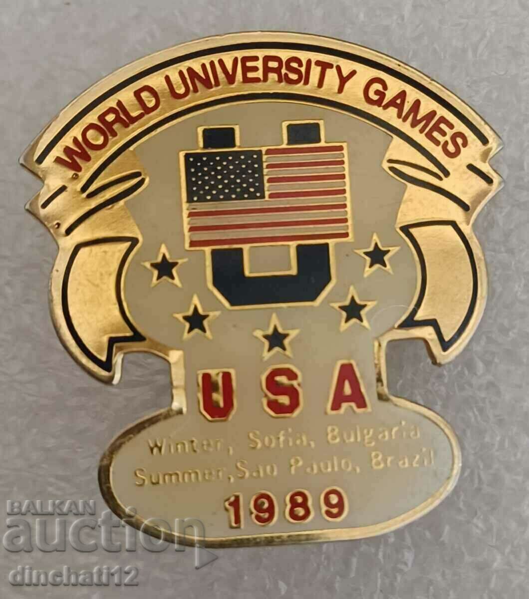 Auction WORLD UNIVERSITY GAMES 1989. USA. Sofia Sao Paulo Auction WORLD UNIVERSITY GAMES 1989. USA. Sofia Sao Paulo