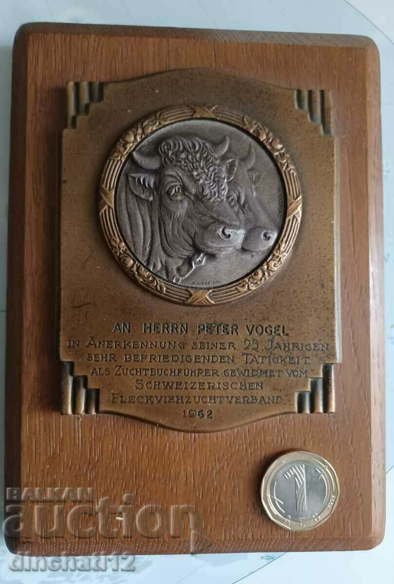 Auction Award. Table plaque Switzerland. Bullfighting Auction Award. Table plaque Switzerland. Bullfighting