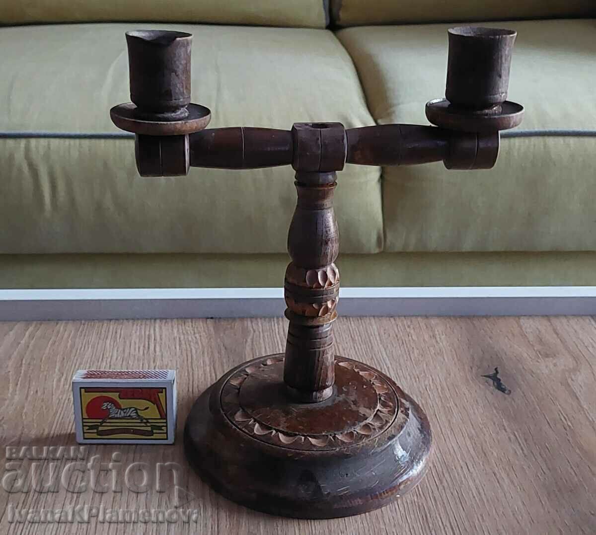 Свещник дърворезба за колекционери - 5