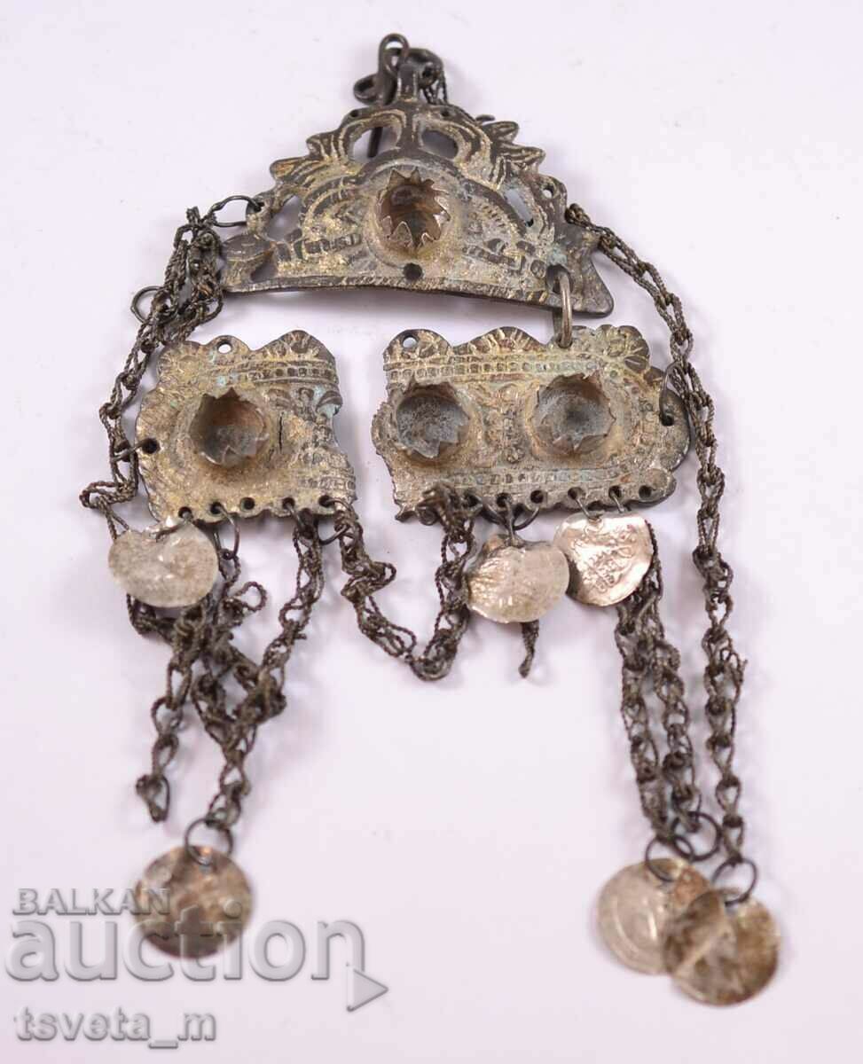 Renaissance jewelry, tassel, silver alloy, folk costume Renaissance jewelry, tassel, silver alloy, folk costume