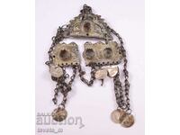 Renaissance jewelry, tassel, silver alloy, folk costume