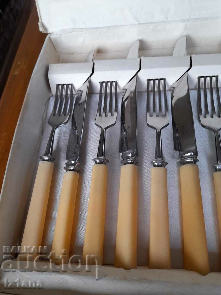 Auction Old Russian set of Forks and Knives Auction Old Russian set of Forks and Knives
