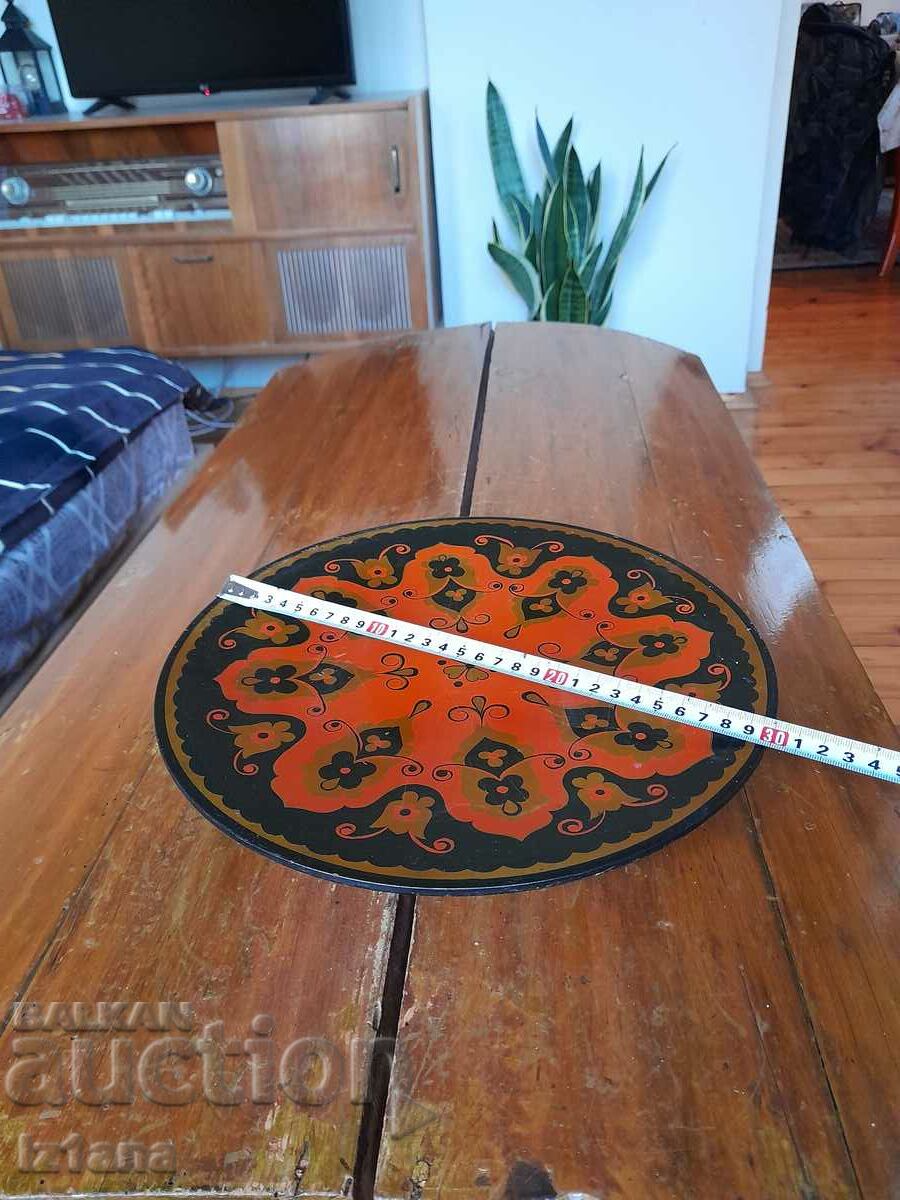 Old decorative wooden pan, tray with price 37.00 BGN | € 18.92 Old decorative wooden pan, tray with price 37.00 BGN | € 18.92