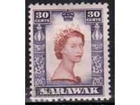 GB/Sarawak-1955-Regular-QE II,MLH-denominație mare.