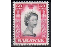 GB/Sarawak-1955-Regular-QE II,MLH-denominație mare.