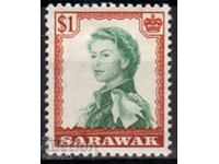 GB/Sarawak-1955-Редовна-QE II,MLH-висок номинал.