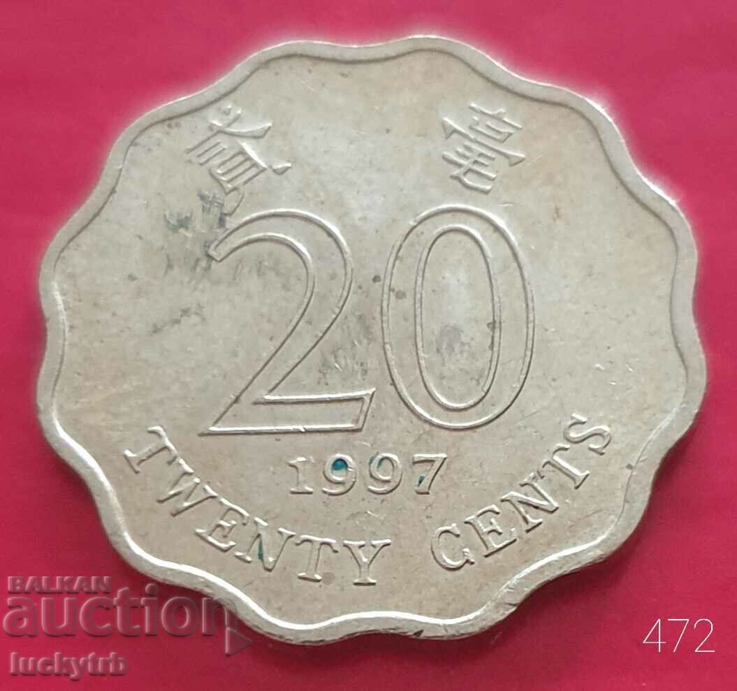 20 cents 1997 - Hong Kong