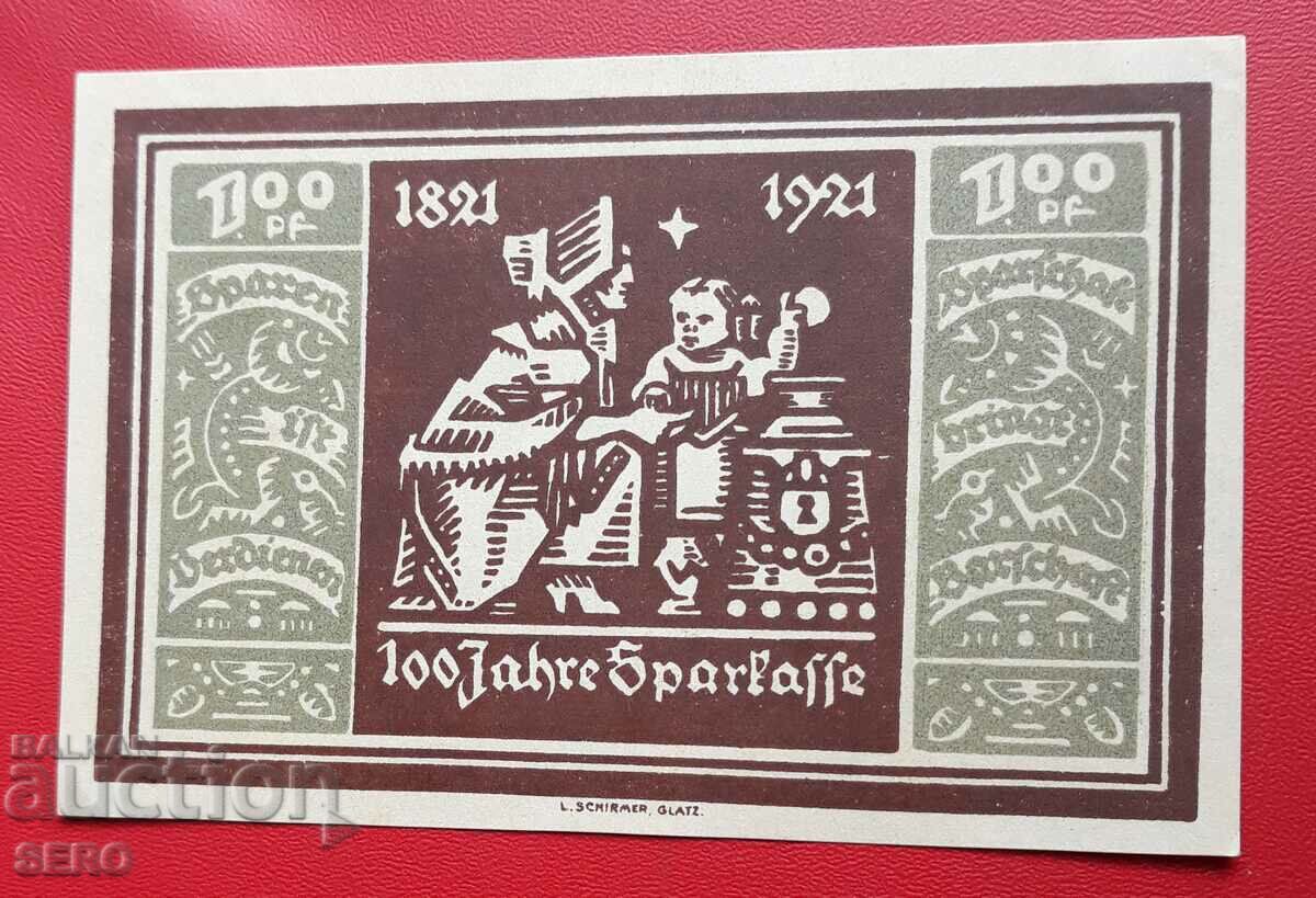 Banknote-Germany-Schleswig-Holstein-Glatz-100 pfennig 1921