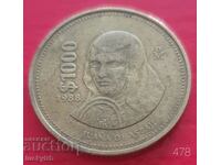 1000 pesos 1988 - Mexic