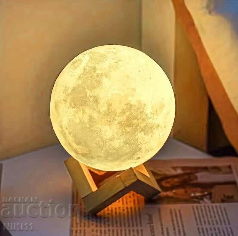 Lampa de noapte luna 3D, decor pentru birou, dormitor, camera copiilor cu preț 13.00 BGN | € 6.65