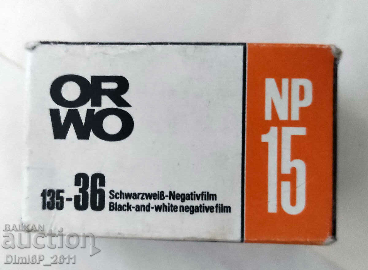 1 Orwo NP15 ασπρόμαυρο φιλμ 35 mm 36 φωτογραφίες με τιμή 9.00 BGN | € 4.60 1 Orwo NP15 ασπρόμαυρο φιλμ 35 mm 36 φωτογραφίες με τιμή 9.00 BGN | € 4.60
