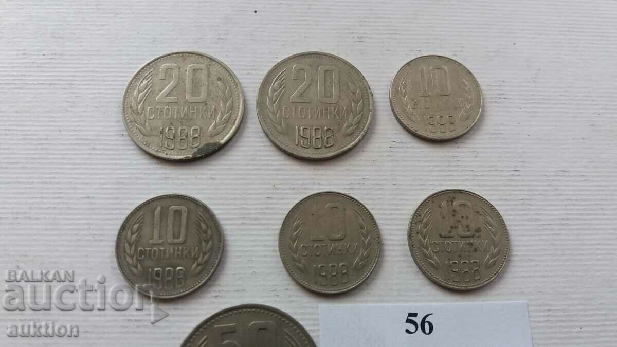 Auction 10, 20 or 50 cents, 1988, 7 pieces Auction 10, 20 or 50 cents, 1988, 7 pieces