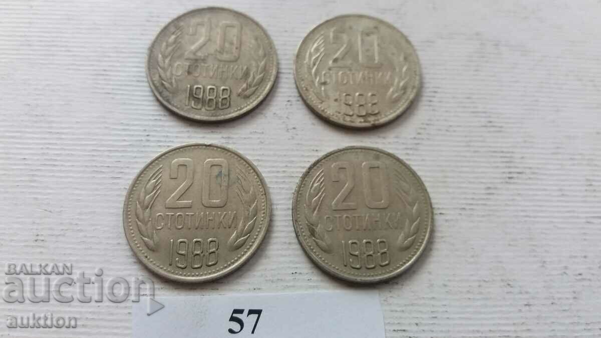 Auction 20 CENTS 1988 YEAR 4 NUMBERS Auction 20 CENTS 1988 YEAR 4 NUMBERS