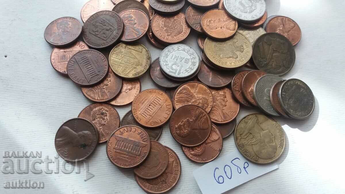 LOT OF 60 RARE FOREIGN COINS