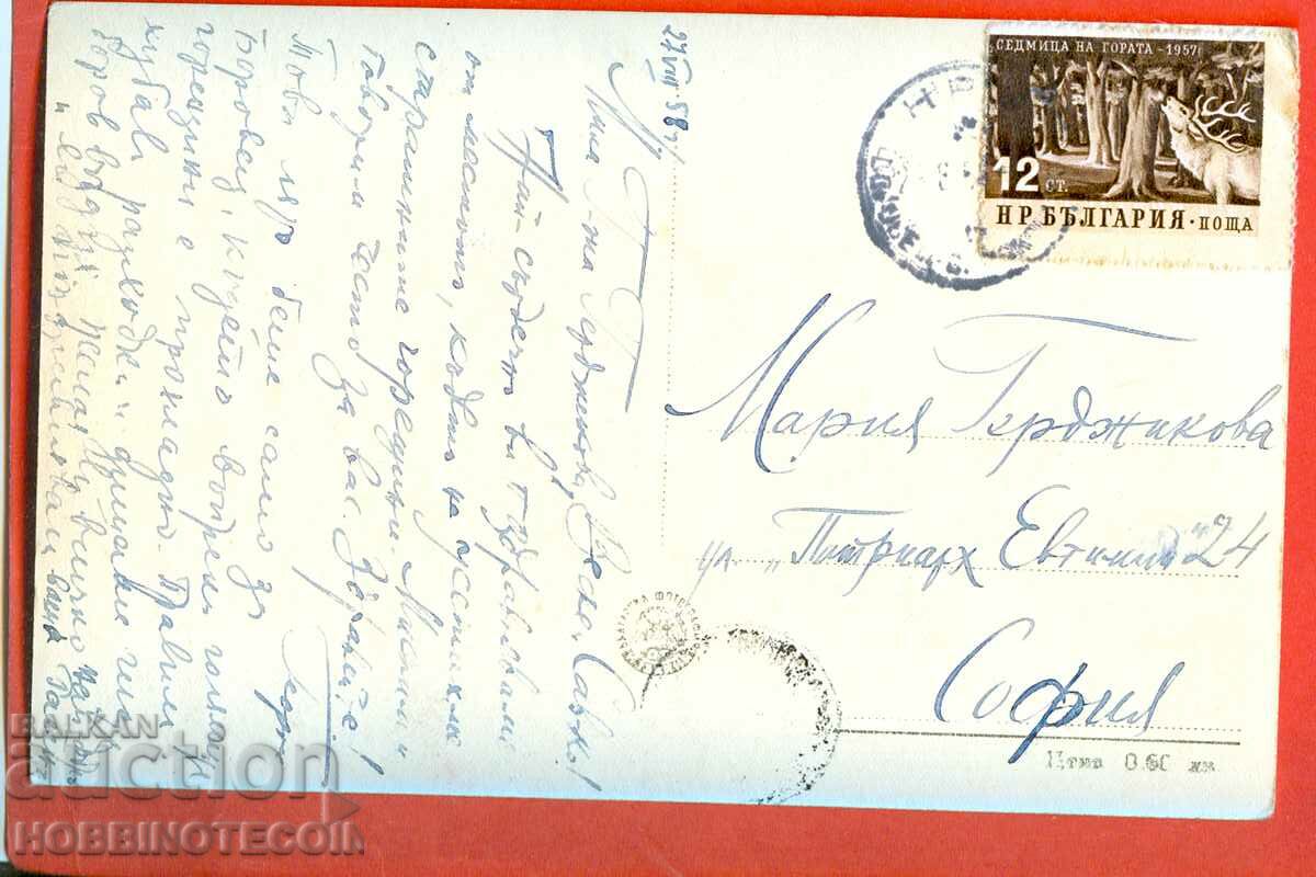 TRAVELED CARD VIEW by BOROVETS before 1958 with price 3.99 BGN | € 2.04 TRAVELED CARD VIEW by BOROVETS before 1958 with price 3.99 BGN | € 2.04