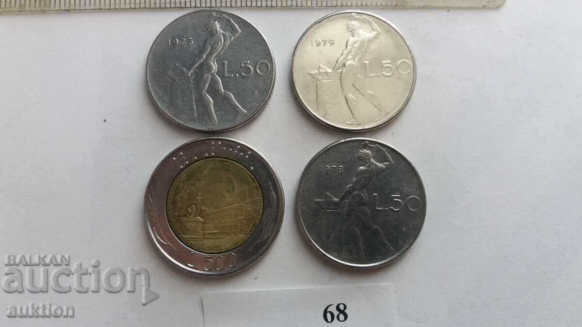 4 COINS FROM ITALY DIFFERENT YEARS