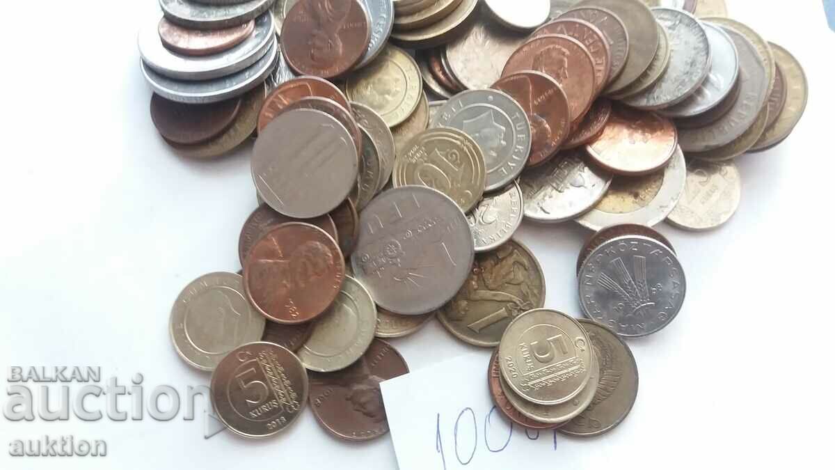 LOT DE 100 DE MONEDE STRĂINE RARE