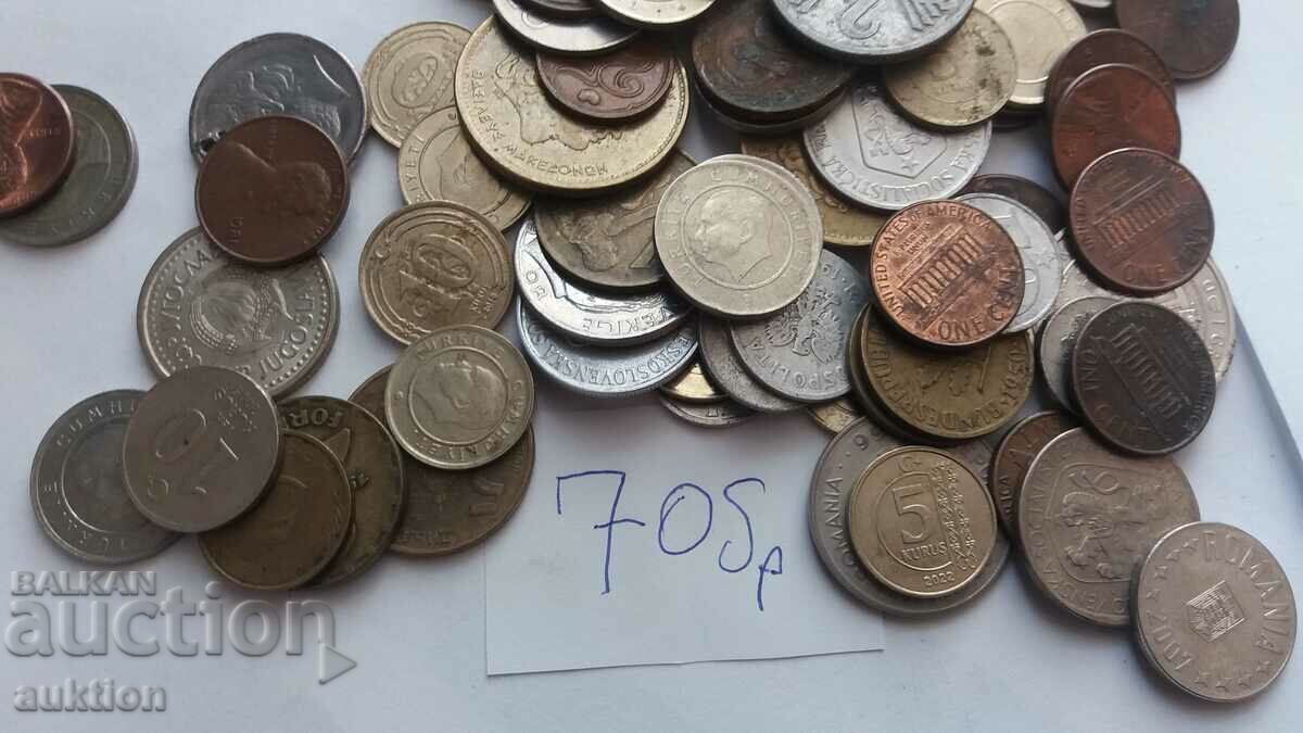 LOT OF 70 RARE FOREIGN COINS