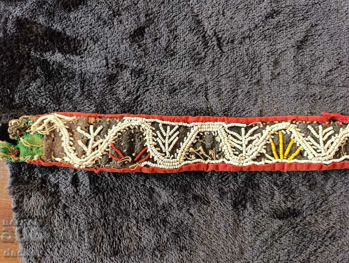 Delivery of 100 Years Old Hand Woven Belt Blue for Pafti Costume Delivery of 100 Years Old Hand Woven Belt Blue for Pafti Costume