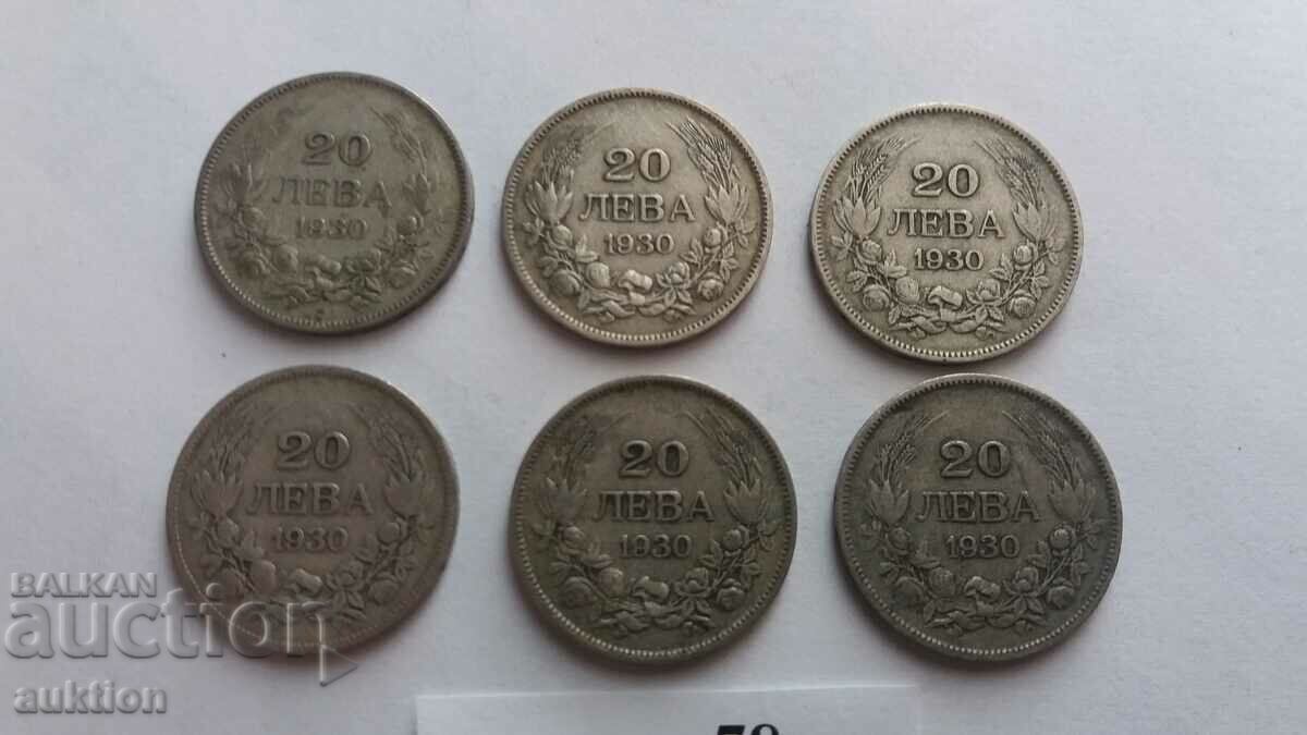20 BGN - 1930 - SILVER - BORIS - 3 - 6 NUMBERS with price 69.99 BGN | € 35.79 20 BGN - 1930 - SILVER - BORIS - 3 - 6 NUMBERS with price 69.99 BGN | € 35.79